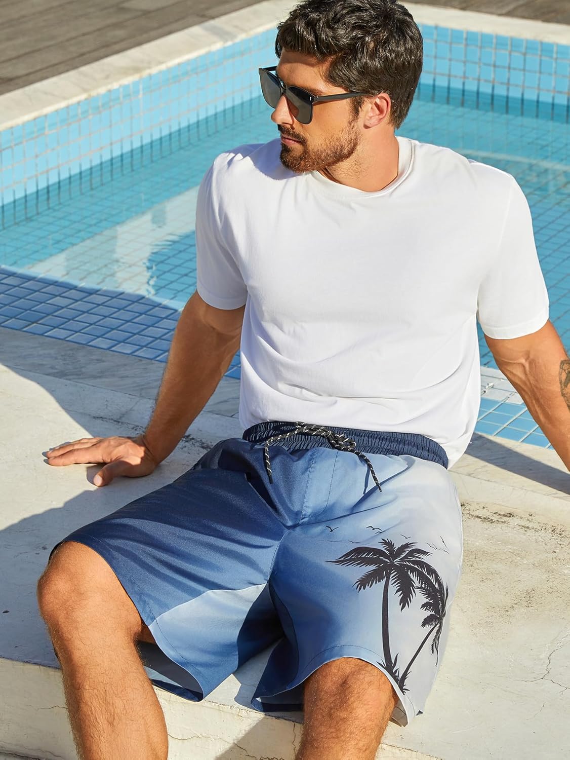 Hardaddy Men's Swim Trunks Quick Dry Bathing Suit Swimming Board Shorts Mesh Lining Hawaiian Beach Swimwear with Pockets - Image 4