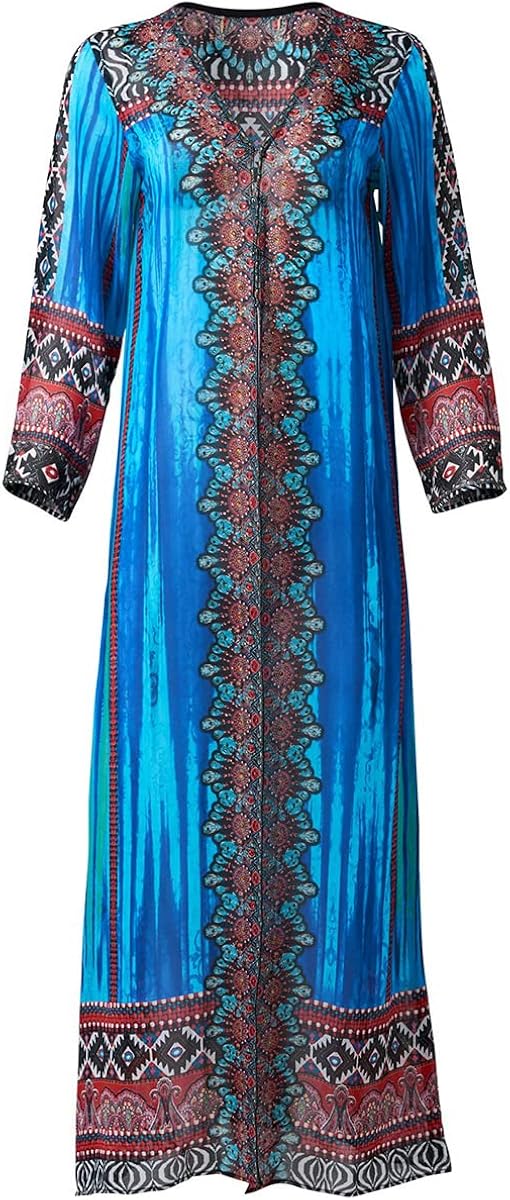 Tyidalin Cárdigans Mujer Maxi Largo Vestido Playa Encaje Verano Camisolas y Pareos Bikini Cover ups