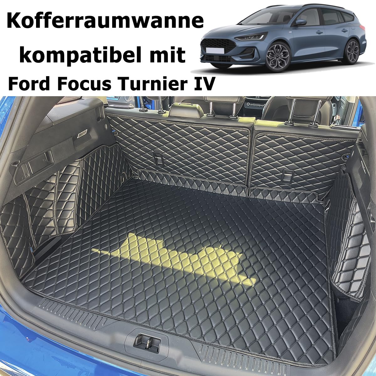 Kofferraumwanne für Ford Focus IV Turnier Kombi ab 9/2018 | Focus IV Turnier (obere/hohe Position) Kofferraummatte kofferraum schutzmatte