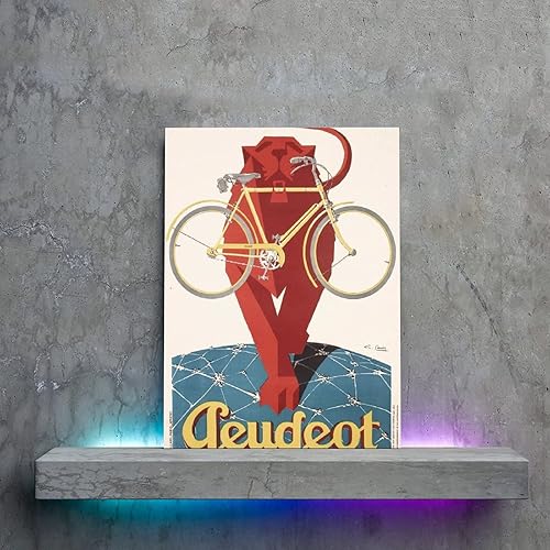 Miniatura 5 de Póster vintage de los años 30 de Peugeot francesa de bicicleta de león, pintura en lienzo sobre pared, póster e impresiones artísticas de pared para