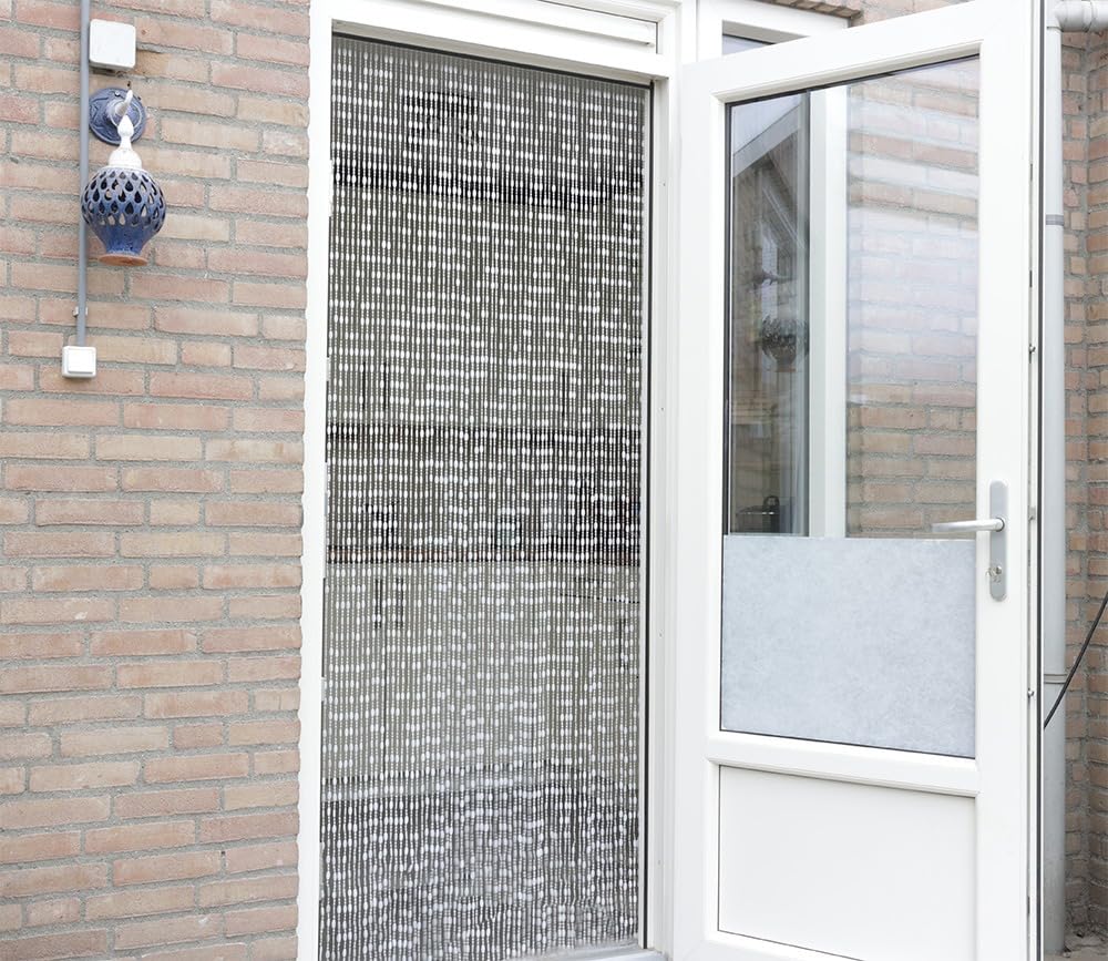 IVOL Rideau de porte anti-mouches en perles 90 x 220 cm (Noé, blanc)