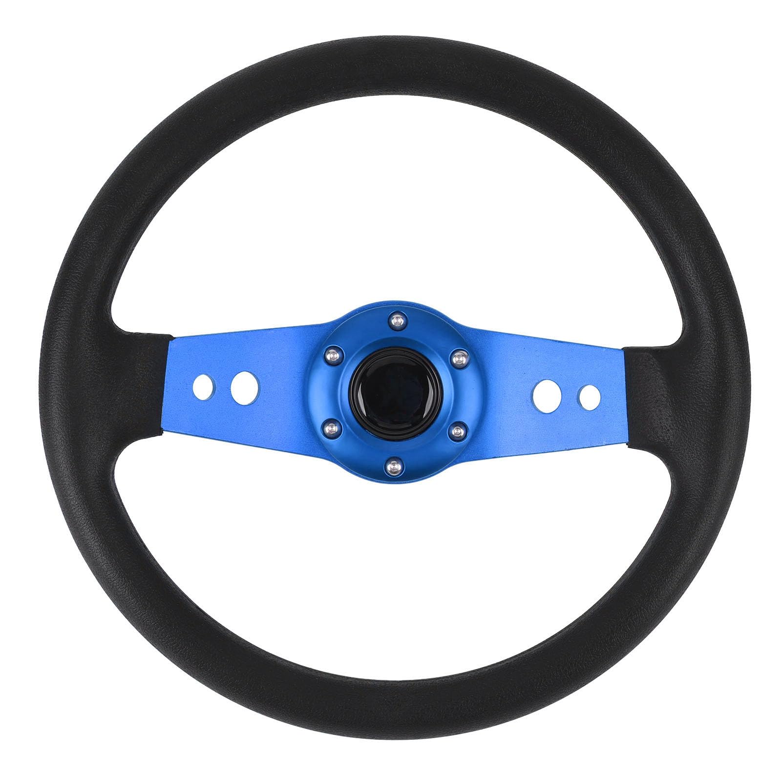 Kierownica Wyścigowa 13in, Aluminiowa Rama, Sportowy Uchwyt, (BLUE)