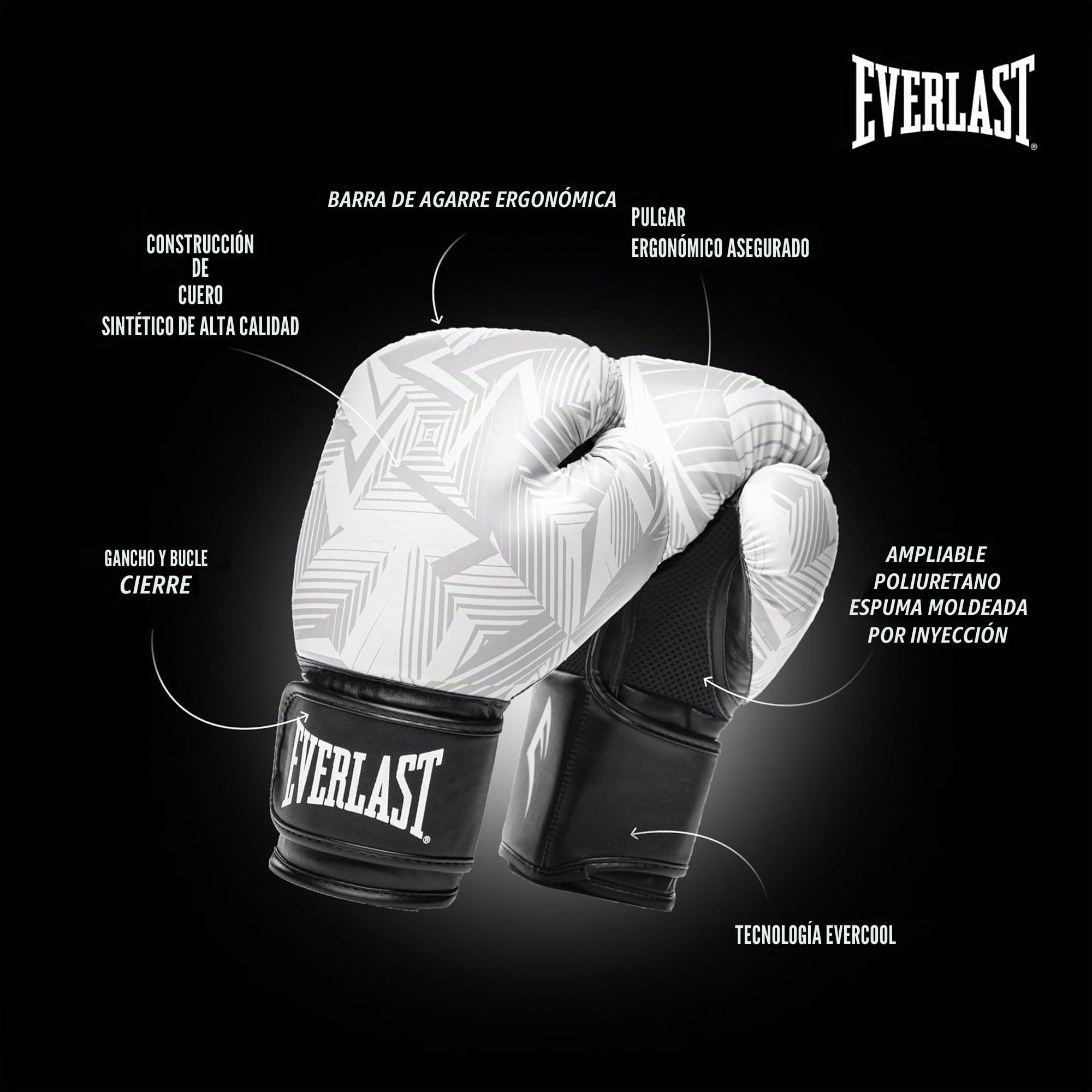 Everlast Guantes de Boxeo Unisex para Adultos, Color Gris Camuflaje