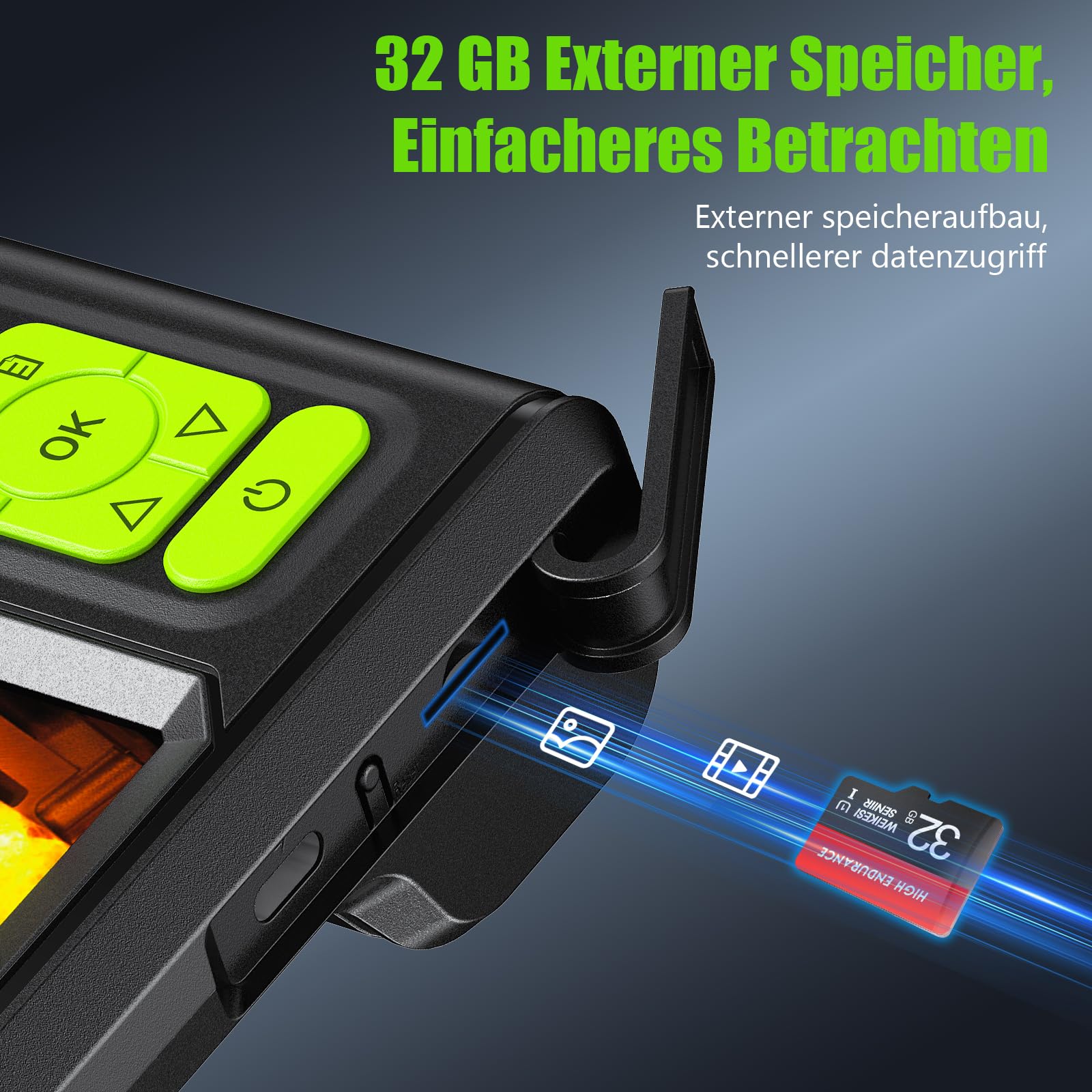 Endoskopkamera mit Licht 4.3" IPS Bildschirm – 1080P HD Inspektionskamera mit 8mm Kamera & 8 LED, IP67 wasserdichtes Endoskop mit 5M halbstarrem Kabel mit 32GB TF-Karte für KFZ Rohrleitungen Industrie