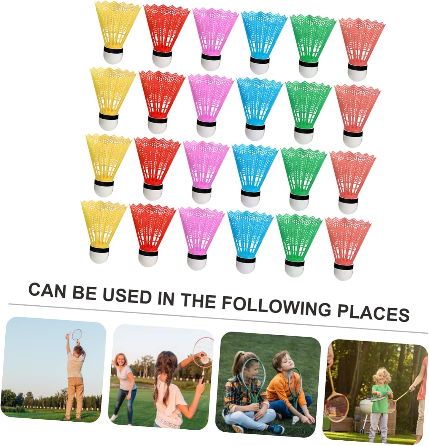 48pcs Plastic Badminton Shuttlecock Lightweight for Boys and Girls Boys and Girls Shuttlecock Toy and Fun