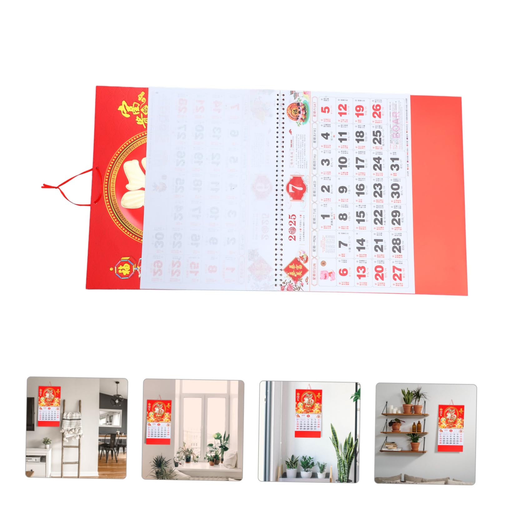 Housoutil 5 Pezzi Parete con Planner Annuale Mensile in Carta Spessa per Casa e Ufficio Appendere Decorativo e