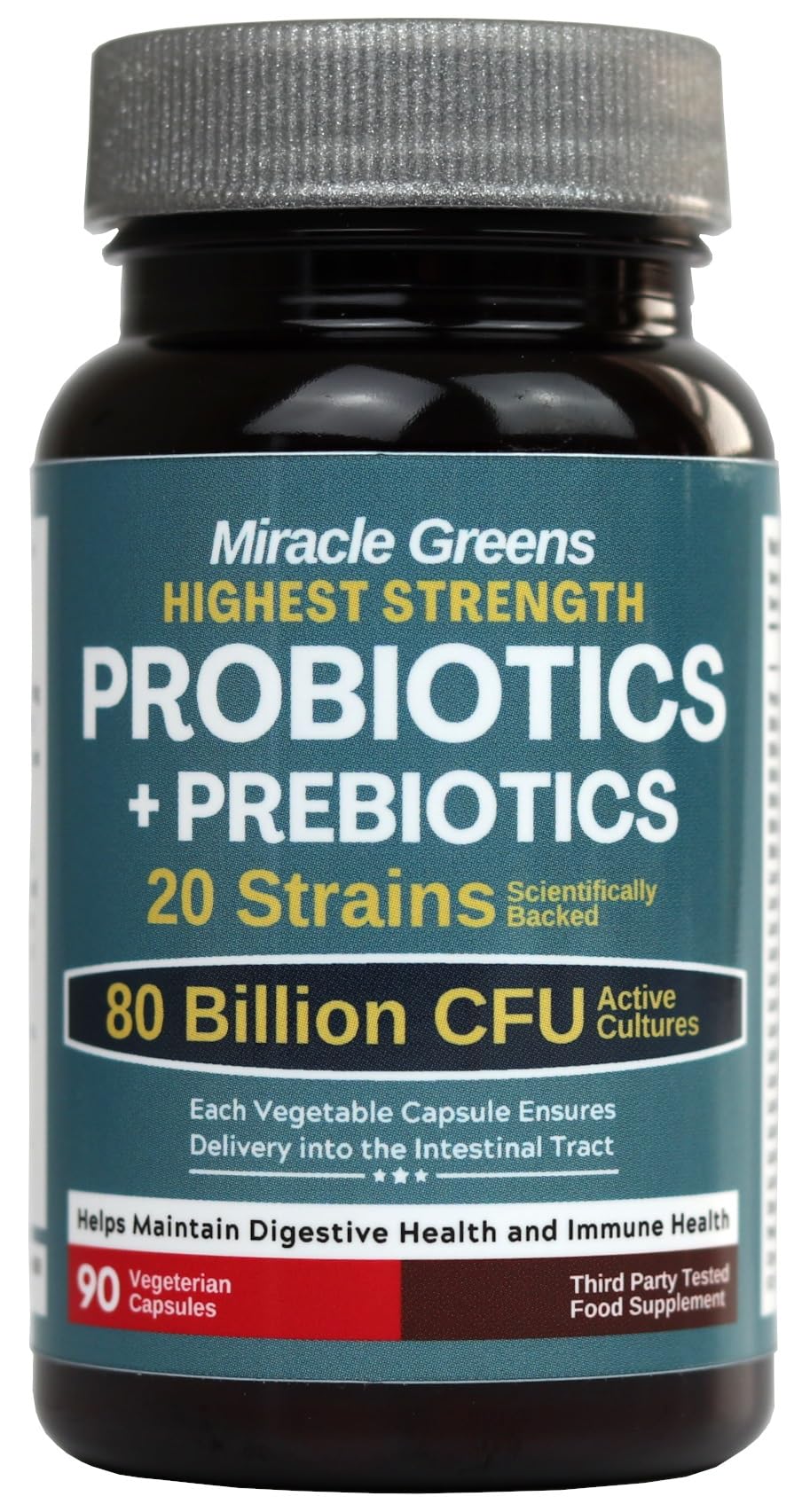 Buy 80 Billion CFU Probiotics + Prebiotics 20 Strains Digestive & Gut for Good Gut Flora