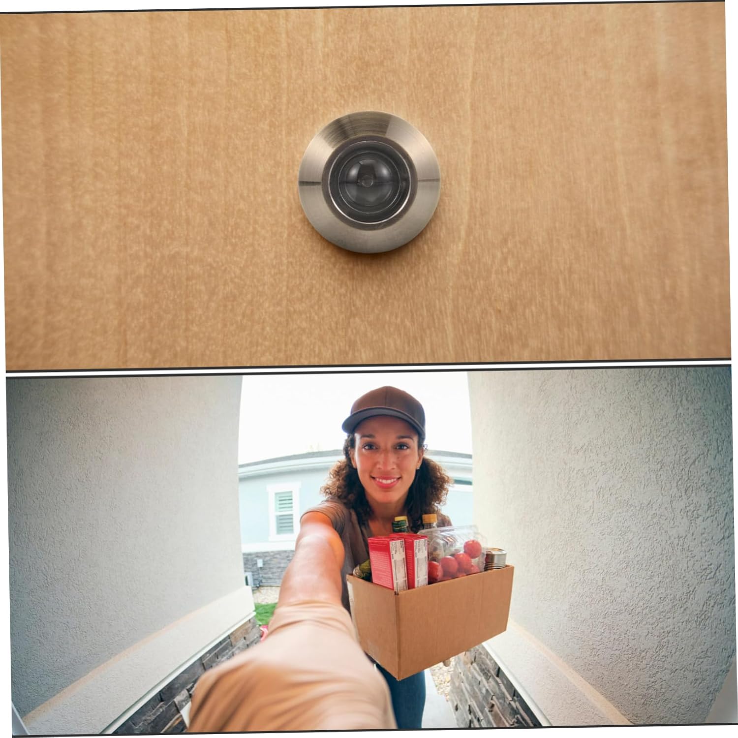 Adjustable Peephole Viewer for Security Door Ring Peephole Home Improvement Door Security