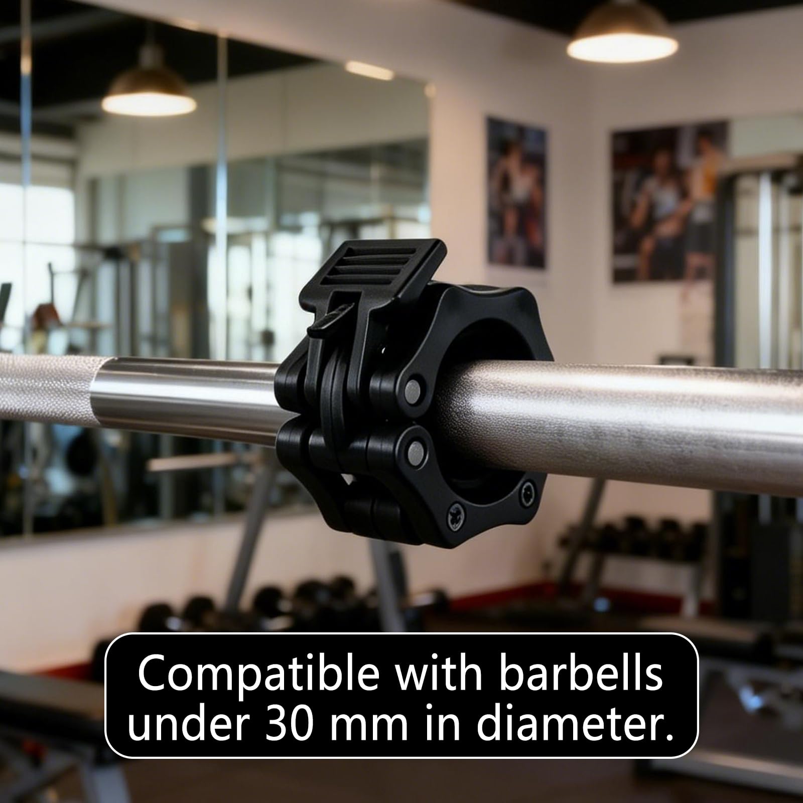 8 Pezzi Morsetto Bilanciere 30mm Olimpico Bar Collare, Accessori Bilanciere, Collare Sgancio Rapido, Ottimo per Sollevamento Pesi, Allenamento della Forza, Fitness, Allenamento