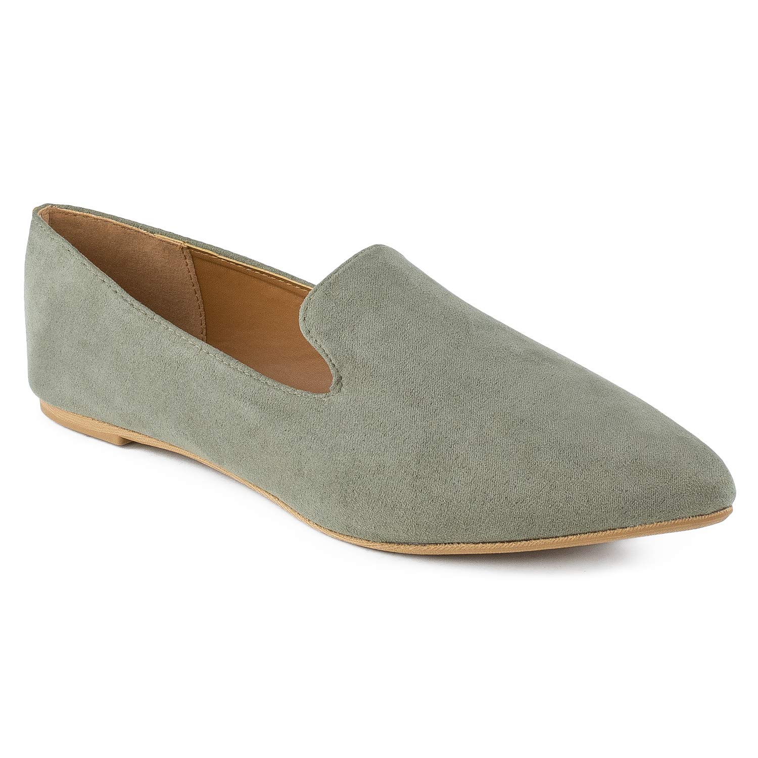 RF ROOM OF FASHION Women's Feather Light Comfortable Classic Pointed Toe Flats Loafers