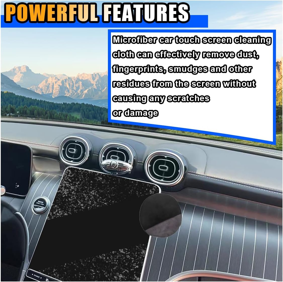 KITUREK Round Car Touch Screen Cleaner Cloth, Microfiber Cleaning Pad image 3