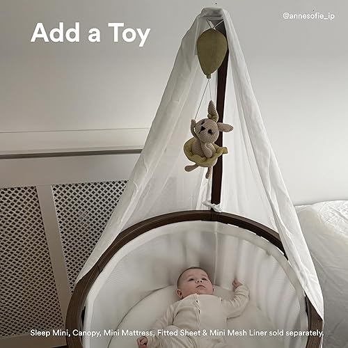 Miniatura 9 de Stokke Sleepi - Barra de cortina, color gris neblino, hecha de madera de haya maciza, compatible con cunacama y mini Stokke Sleepi