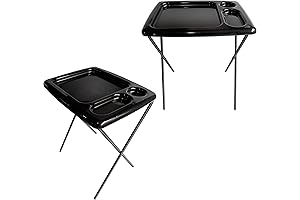 Mainstays Black 5-Piece Folding Tv Tray Table Set, 19 x 15 x 26 Inch