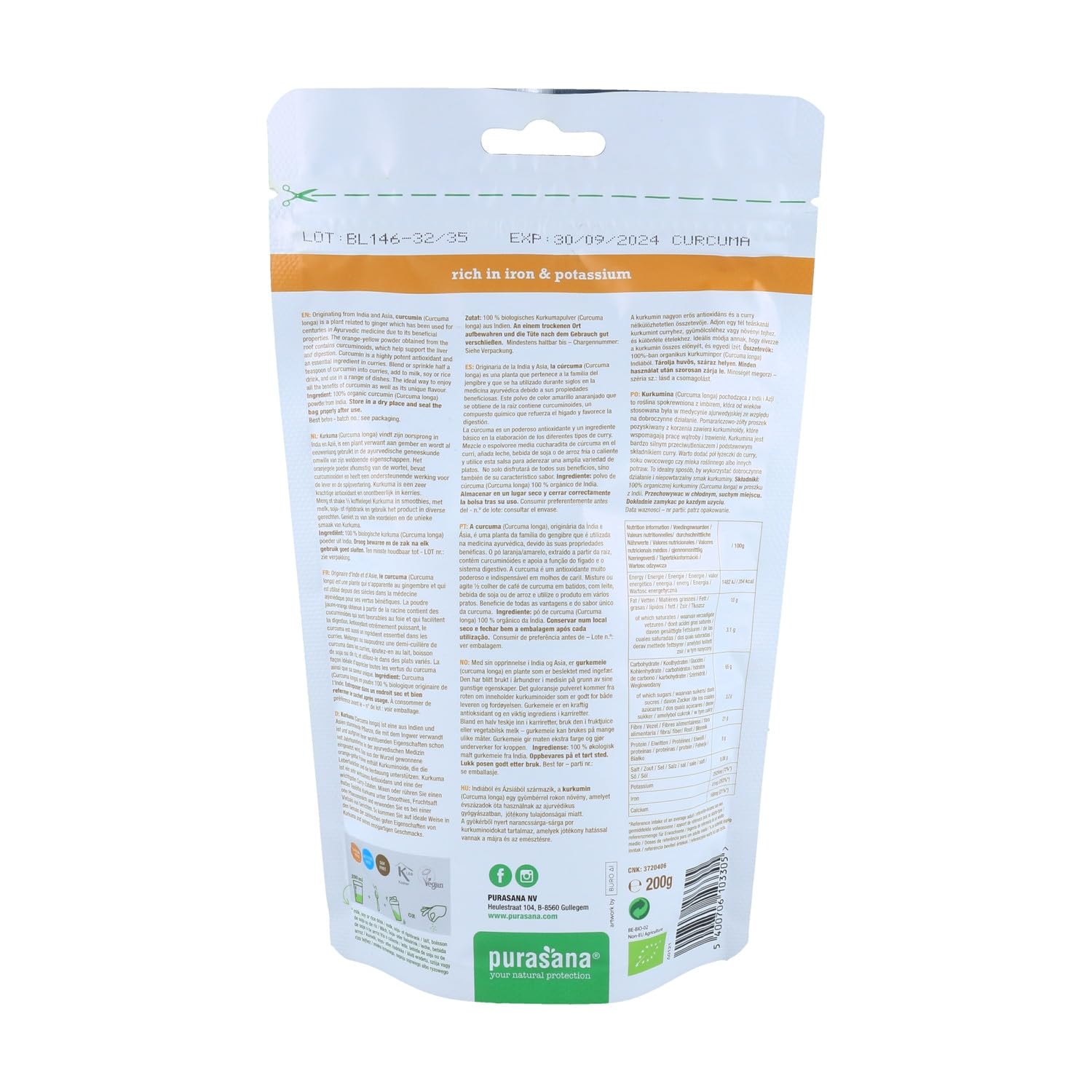 curcuma 200 g di polvere
