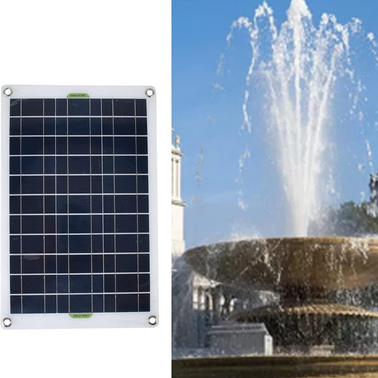 Set pompa ad acqua solare da 12 V, silenziosa, per giardino | silicone e plastica, alta efficienza, per abbeveratoio per uccelli, acquari, piccoli laghetti, durevole