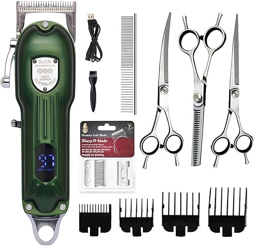 Cortapelos para perros para aseo de mascotas, recortadora de bajo ruido, recargable, inalámbrica, de alta potencia, con hoja de acero inoxidable