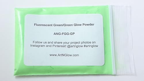 Vista 55 de Glow in The Dark Pigment Powder - Neutral and Fluorescent Color for Art Painting, Fine Art, Nail Art Paint, and DIY Crafts - Long Lasting 10+