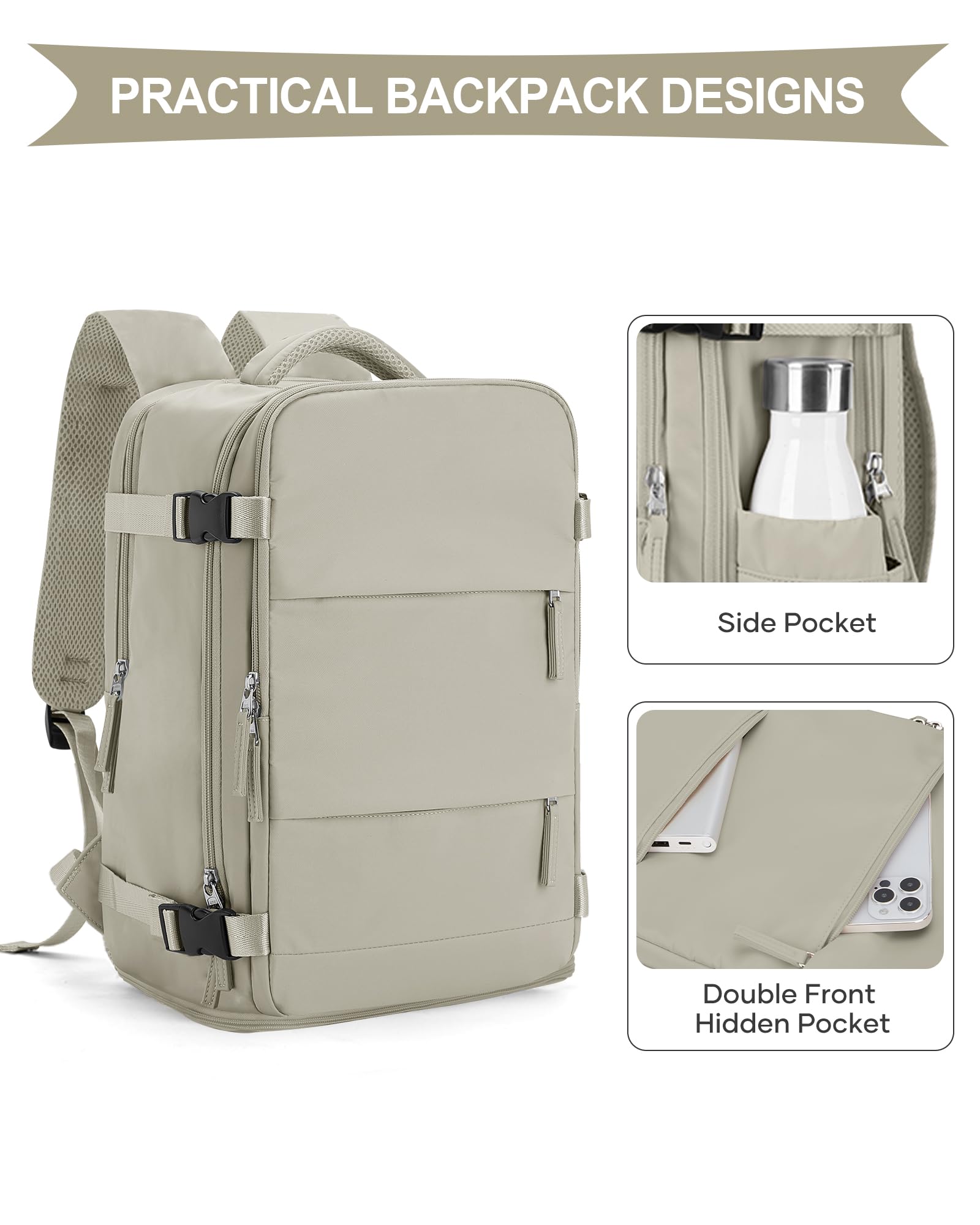 SZLX Zaino Ryanair 40x30x20 Sottovuoto con Pompa Zaino Ryanair 40x20x25 Donna Zaino da Viaggio Wizzair Bagaglio a Mano Uomo per Laptop da 14 Pollici Borse da Cabina 45x36x20 Easyjet con Porta Scarpe