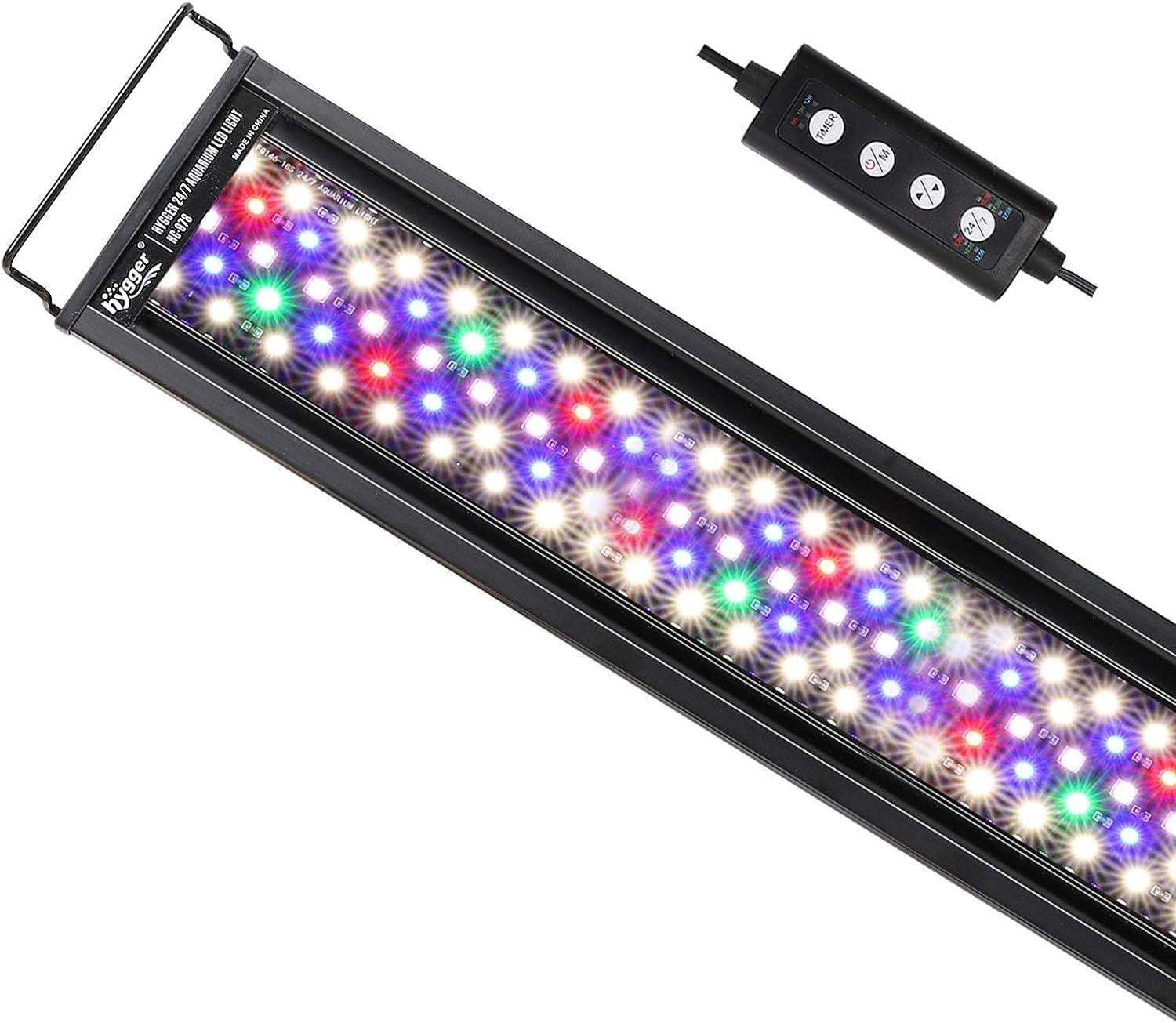 hygger Advanced 24/7 Lighting Cycle LED Aquarium Light Multi-Color Full Spectrum Light with Timer for 30-45 cm Freshwater Planted Tank (22W(60-76cm))