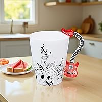 Vista 5 de Taza de guitarra, taza de café de guitarra, regalo para guitarristas músicos, taza de guitarra de 13.5 onzas, regalos para amantes de la música