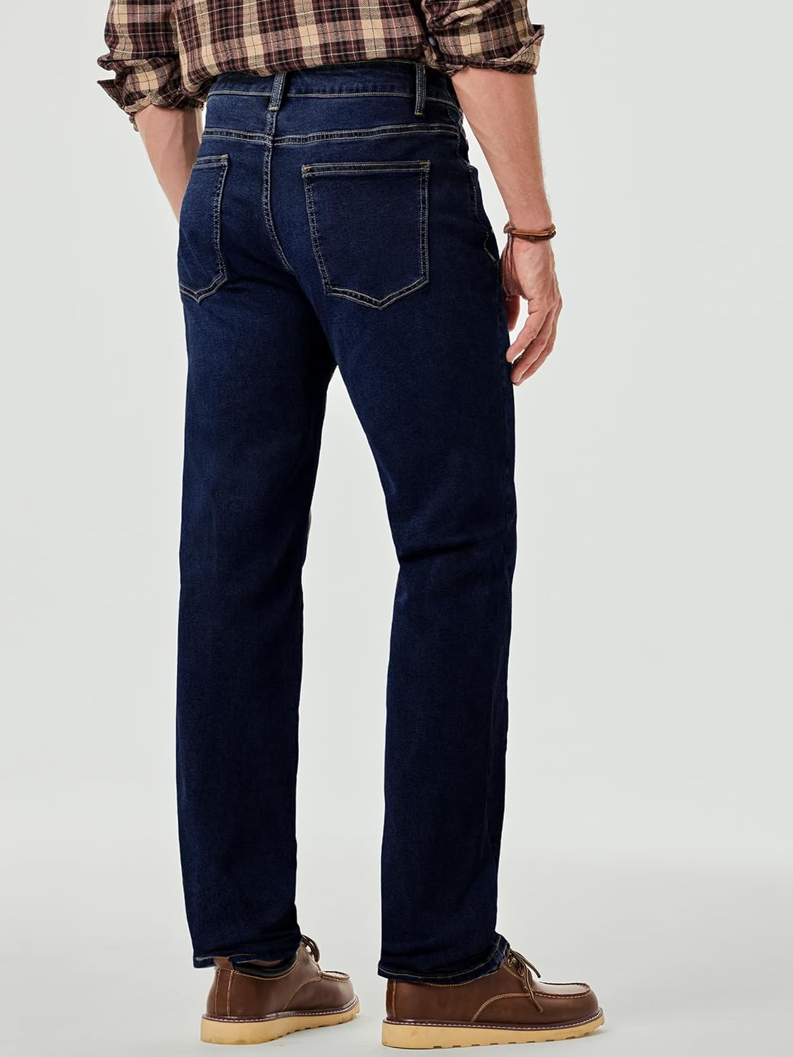 JMIERR Mens Jeans Regular Straight Fit Casual Stretch Denim Pants - Image 5
