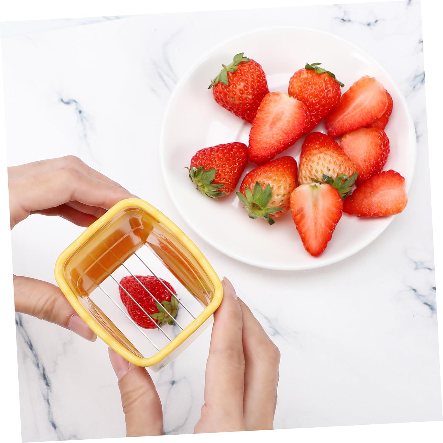 COLLBATH 3set Effortless Fruit Slicer Vegetable Slicer for Snack Plastic Portable Handheld Enhance Kitchen Efficiency