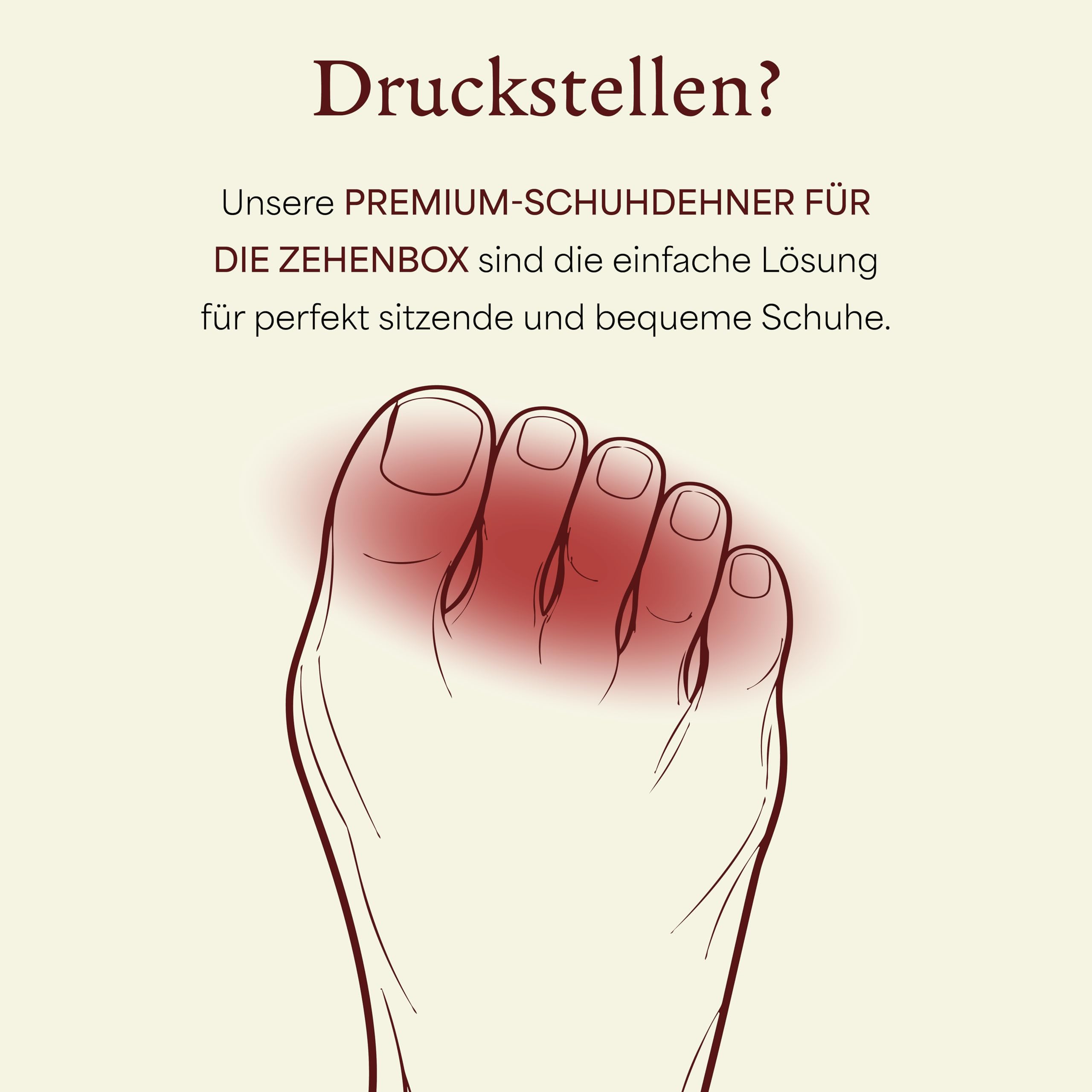 Langer & Messmer Schuhdehner und Stiefeldehner für die Zehenbox für Herren gegen drückende Schuhe - gefertigt aus massivem Buchenholz und inkl. Lederdehnerspray 50ml