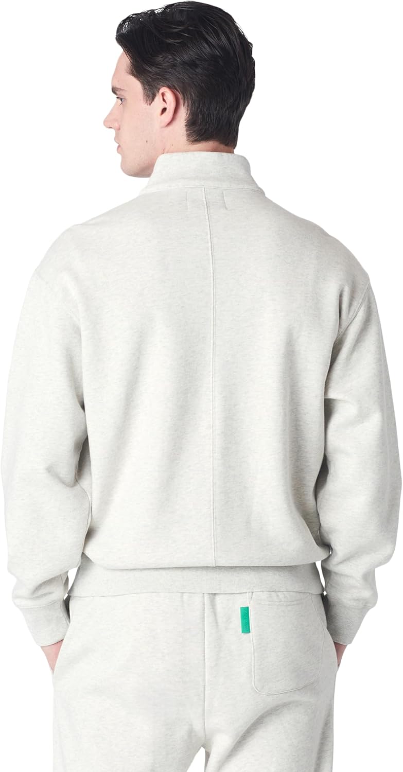 Future Planet Mens Globe Premium 1/4 Zip Fleece Lined Soft Cotton Pullover Sweatshirt Loose Fit - Image 6