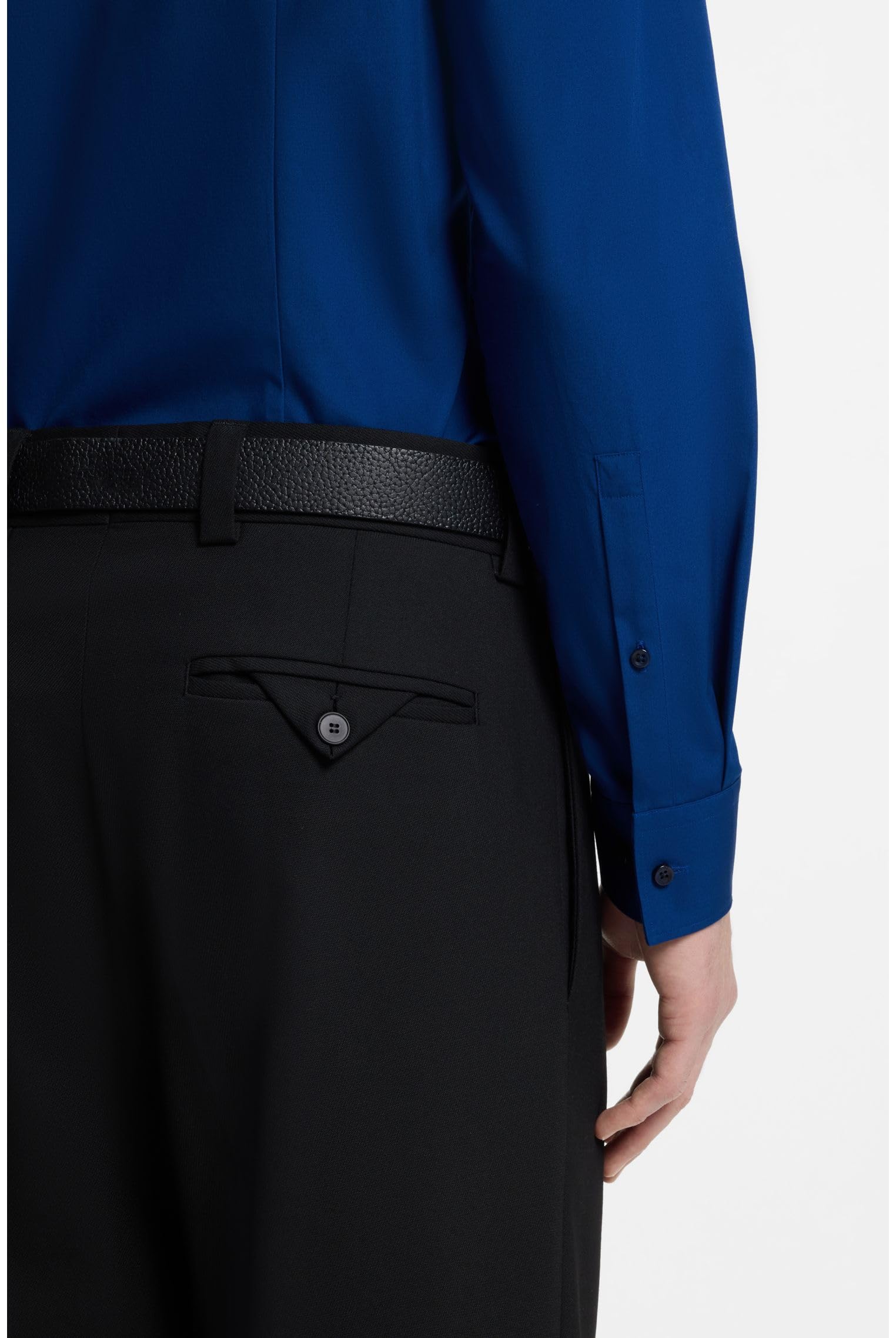 Hugo Herren Kenno Slim-Fit Hemd aus bügelleichter Baumwoll-Popeline Hellblau 41 – Bild 6