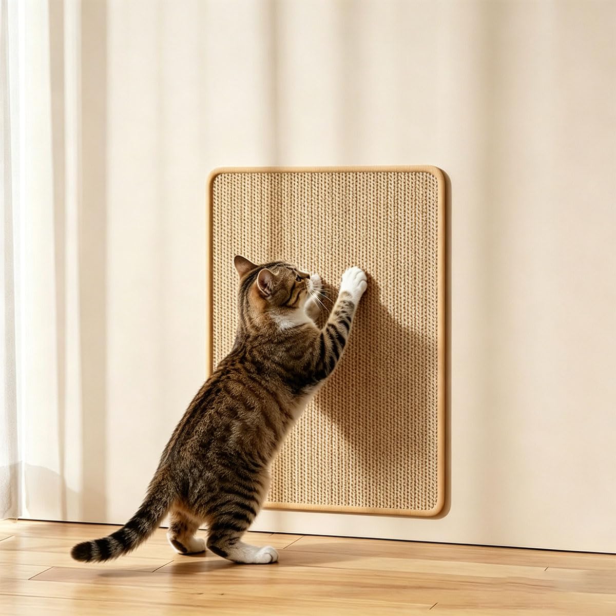 2Pcs Cat Scratcher,Cat Scratching Mat 50 * 25cm Natural Sisal cat scratching for Cat Floor Scratching Pad Scratcher Rug Durable Cats Furniture to Protect Sofas, Doors, Carpets and Walls