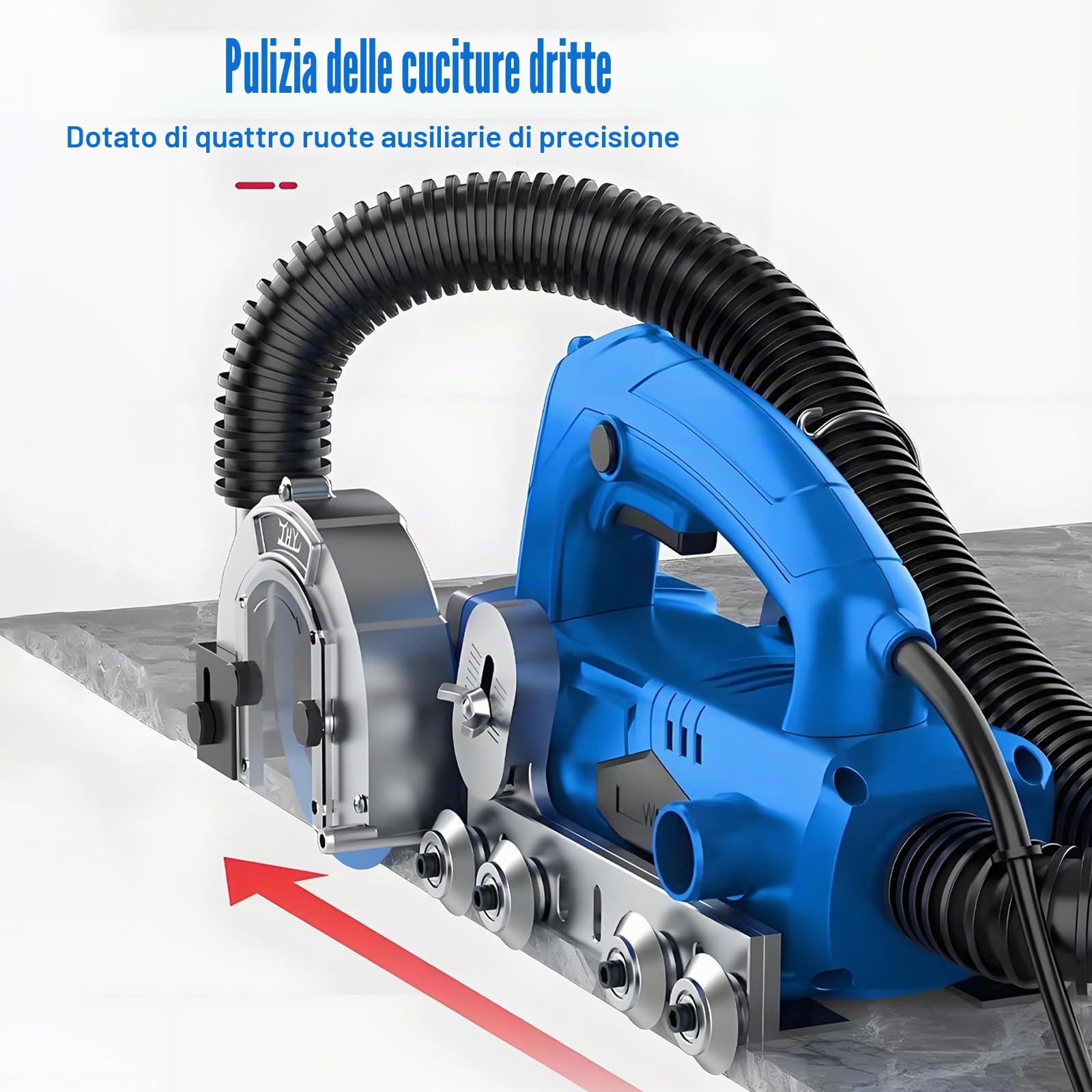 Pulitrice Elettrica per Fughe da 1200 W, Macchina Elettrica per la Pulizia delle Fughe delle Piastrelle, Rimuove la Malta o Pulisce Le Fughe, Le Giunture o Gli Angoli delle Piastrelle.