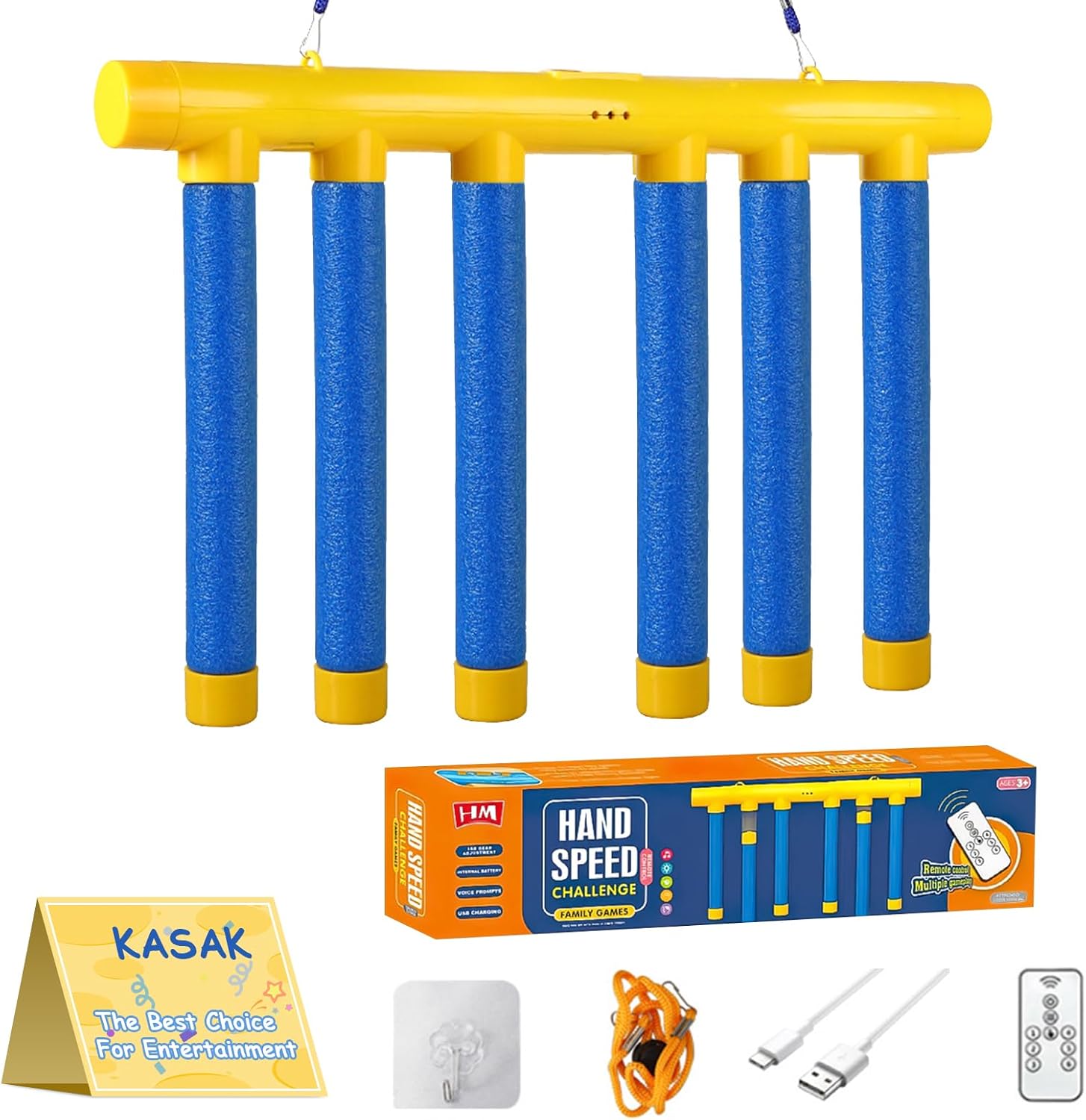 Falling Game Stick Family Games for Adults and Kids Travel Party Reaction Time Training Hand Eye Coordination Reflex Sticks Basketball Drop Hand Speed Challenge by Outdoor Yard Fun Handheld Toys