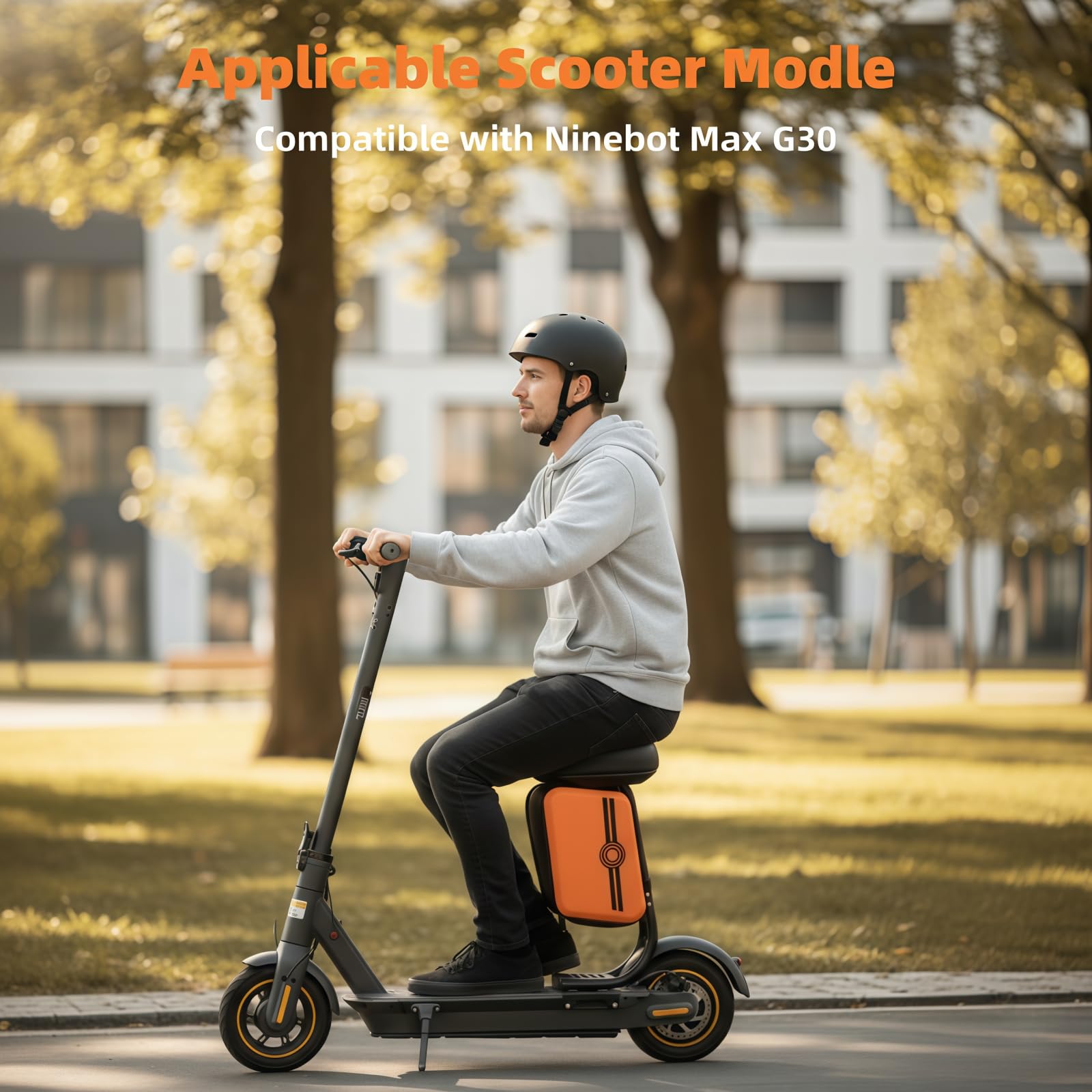 Sillín para patinete eléctrico compatible con Segway-Ninebot Max G30, asiento impermeable para accesorios de patinete eléctrico, asiento cómodo con bolsa de almacenamiento,soporta hasta 120 kg