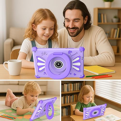 Miniatura 7 de Tablets para niños Ascrecem de 7 pulgadas, tableta Android 15 para niños pequeños con WiFi 2.4G+5G WiFi6, núcleo penta, 6 GB RAM, 32 GB ROM, tableta
