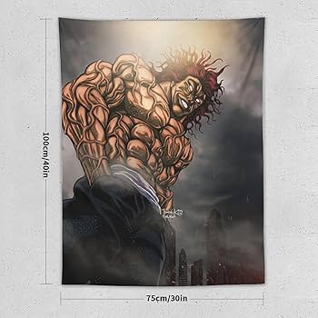 Amazon.co.jp: 範馬 刃牙 格闘 範馬勇次郎 タペストリー 毛布