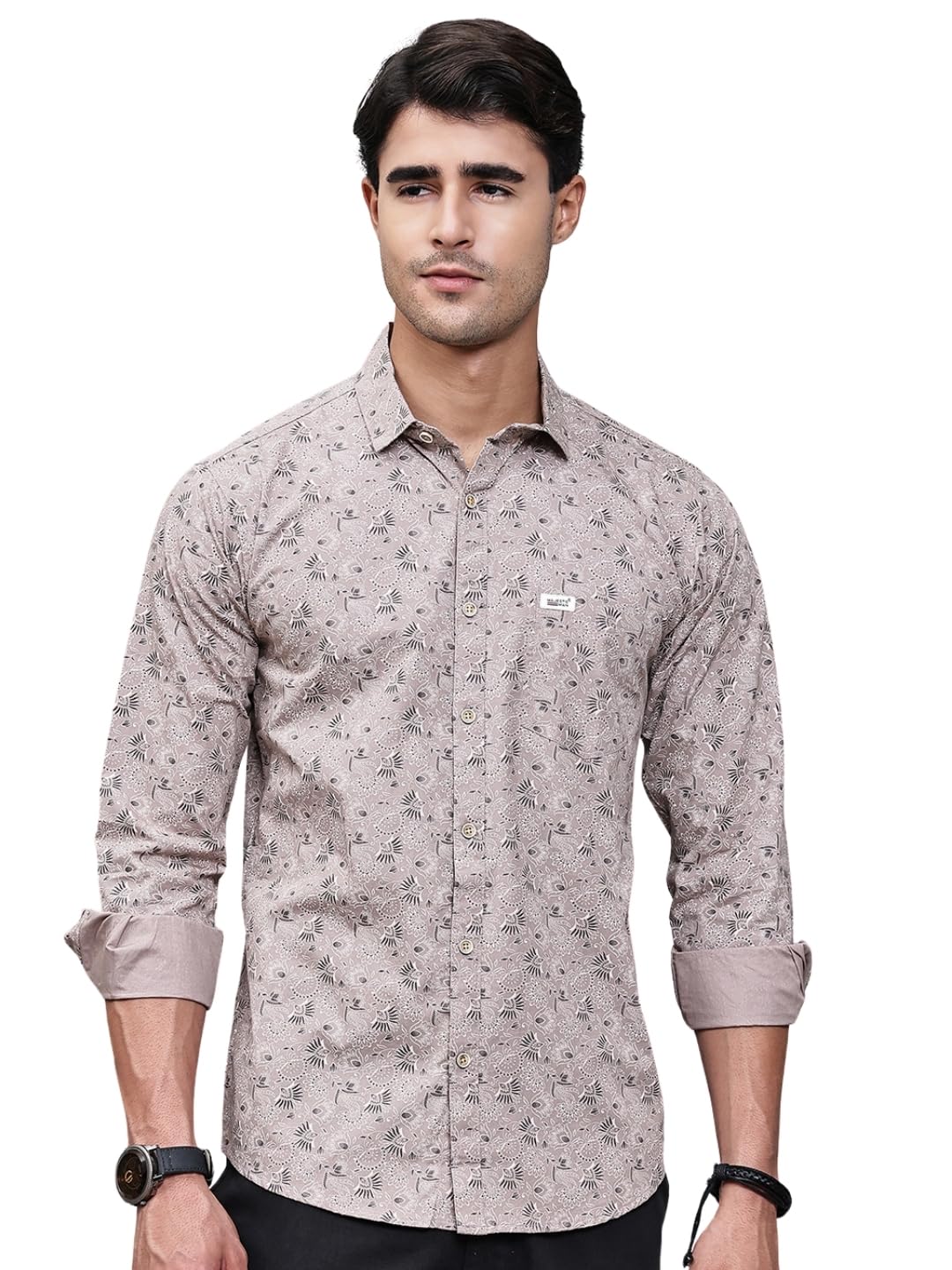 Majestic Man Pure Cotton Slim Fit Printed Casual Shirt for Men