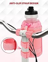 Vista 3 de Portavasos para Bicicleta, Soporte para Botella de Agua en Manillar para Bicicleta con Bolsillos de Malla, Jaula Universal de Tela para Botella