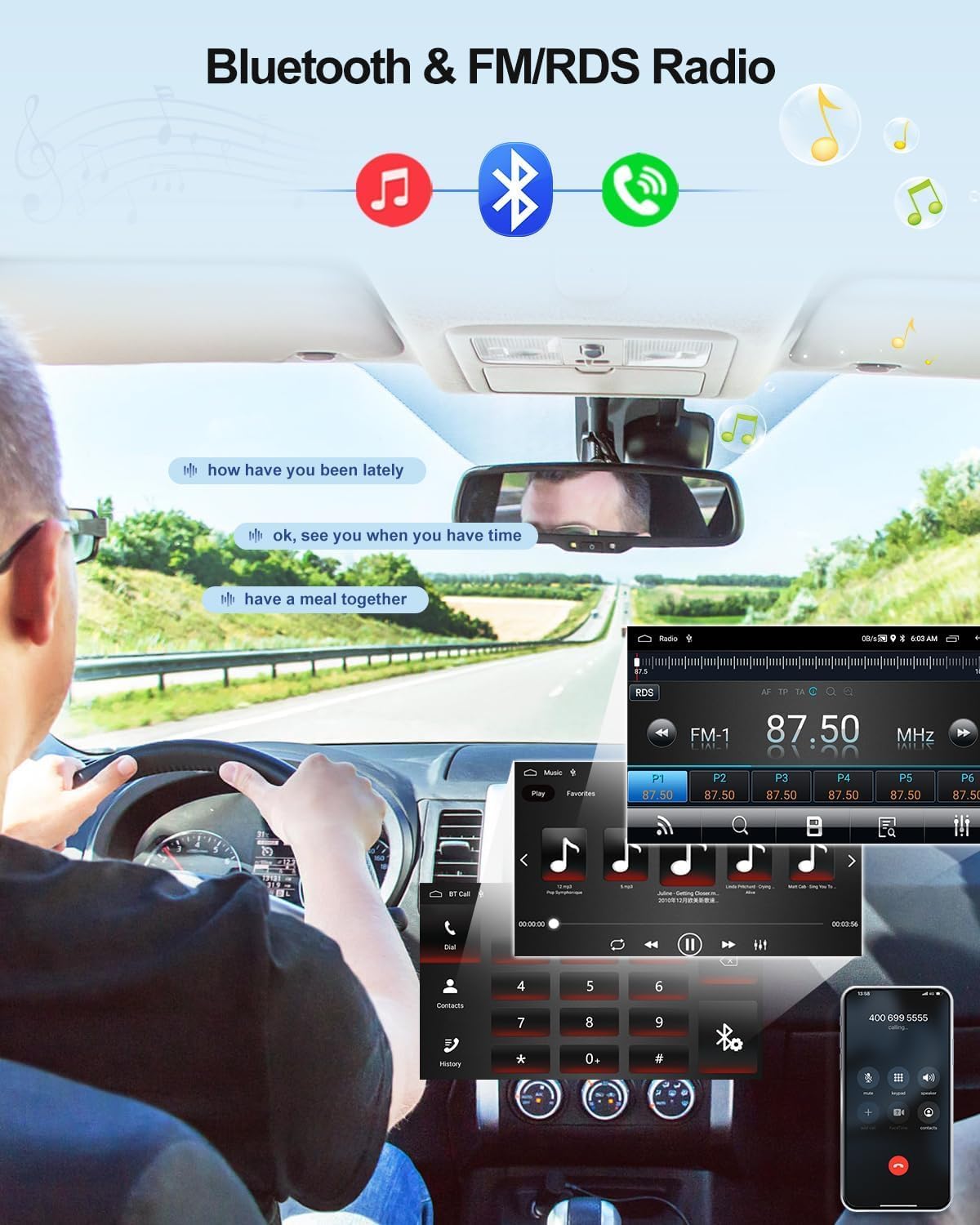 Bluetooth and FM/RDS Radio functions