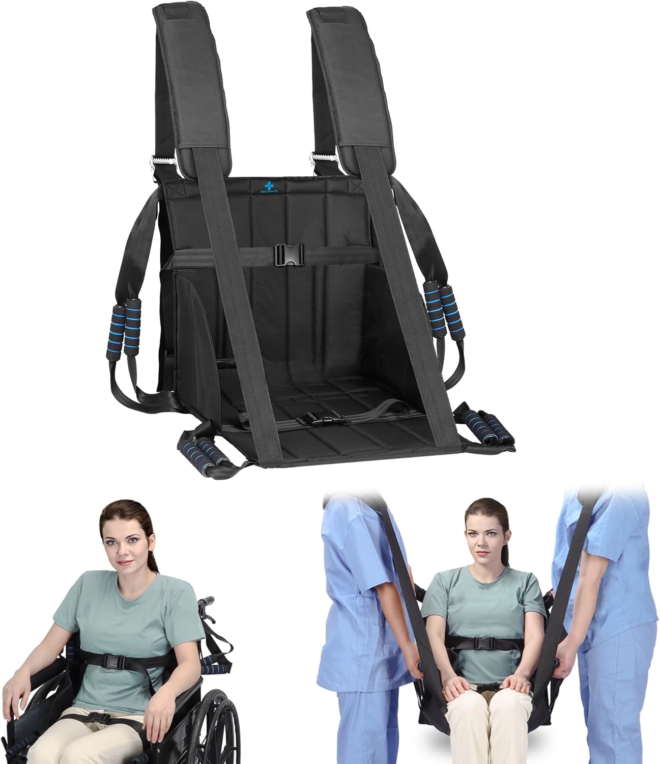 Patient Lift Transfer Belt from Bed to Wheelchair Stair,Transfer Emergency Evacuation Chair Pad Transfer Assist Devices for Elderly & Disabled Transfer Board (8 Handles +2 Shoulder Straps) Patient Lift Transfer Belt from Bed to Wheelchair Stair,Transfer Emergency Evacuation Chair Pad Transfer Assist Devices for Elderly & Disabled Transfer Board (8 Handles +2 Shoulder Straps)