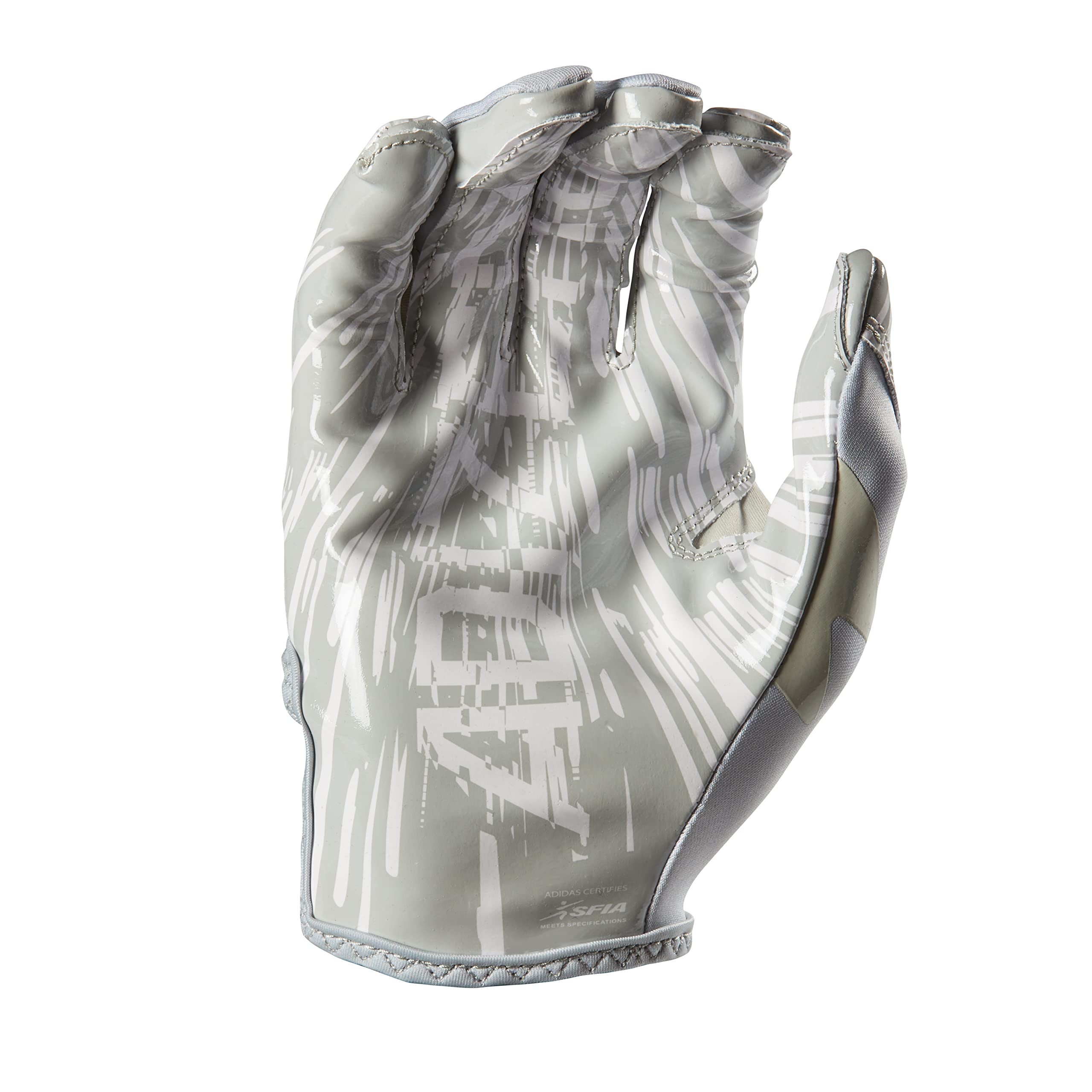 adidas Adizero 13 - Guantes para receptor de fútbol, color gris/blanco, talla M
