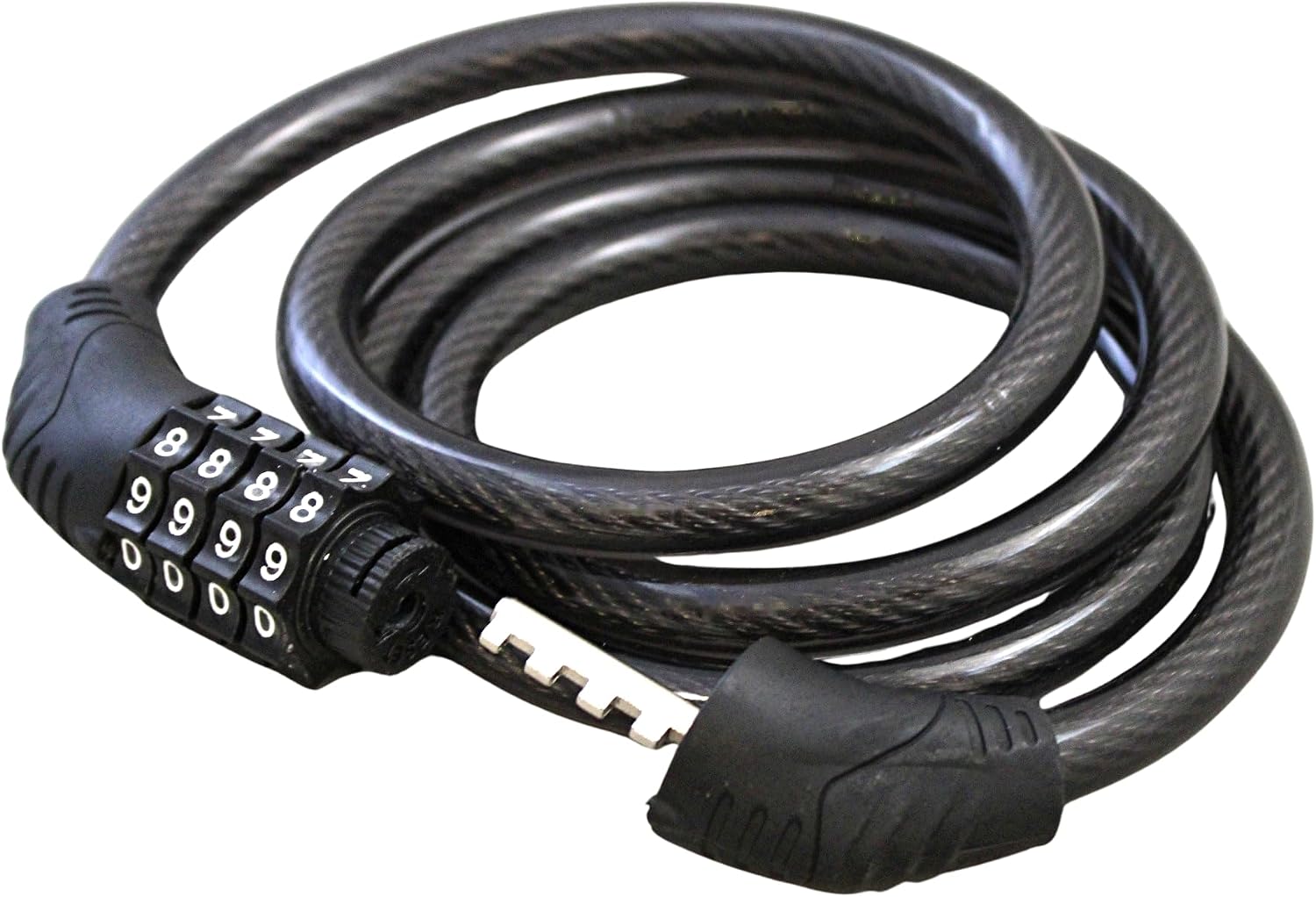 Bike Lock Cable 4 Ft Resettable Combination Bicycle Lock 8mm Steel for Bikes Scooters Gates Outdoor Use Black image 3