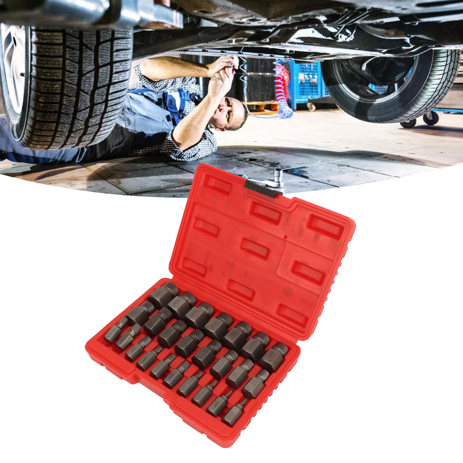 Zestaw wykrętaków do śrub, zestaw Easy OutExtractor, zestaw wierteł, zestaw wierteł wielosplinowych, narzędzie do usuwania złamań do elektronarzędzi i narzędzi ręcznych