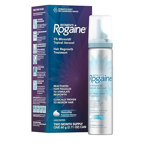 Rogaine - Tratamiento tópico en espuma de 5 de minoxidil para el crecimiento del cabello contra su adelgazamiento y su pérdida
