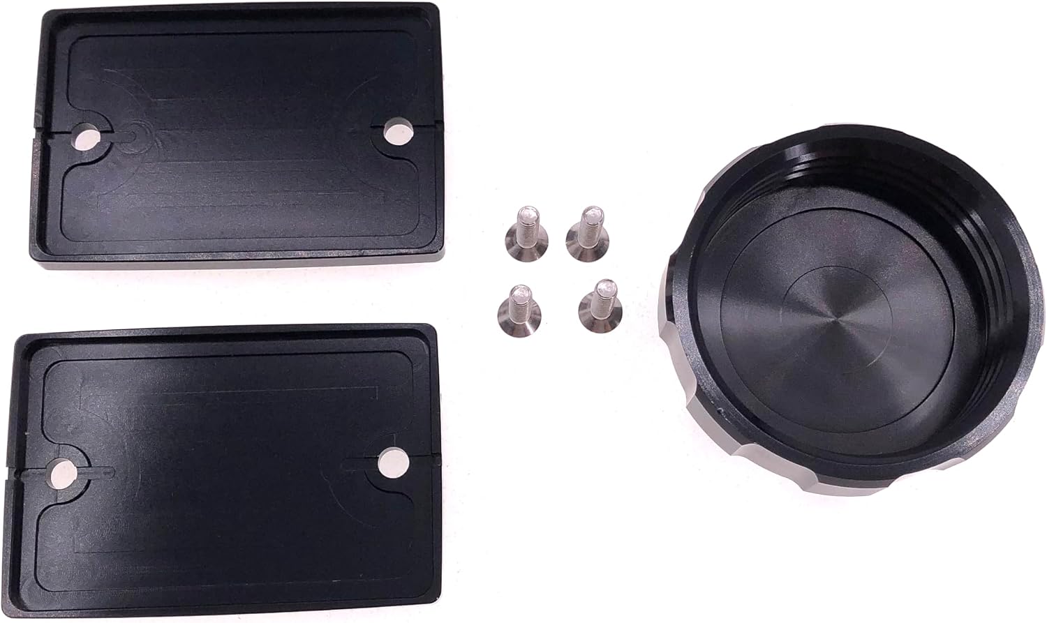 For Yamaha FJR1300 Accessories From 2006-to 2023 FJR 1300 FJR1300AE FJR1300A FJR1300ES Police Motorcycle Front Brake & Clutch and Rear Brakes Master Cylinder Fluid Reservoir Cover (Black)