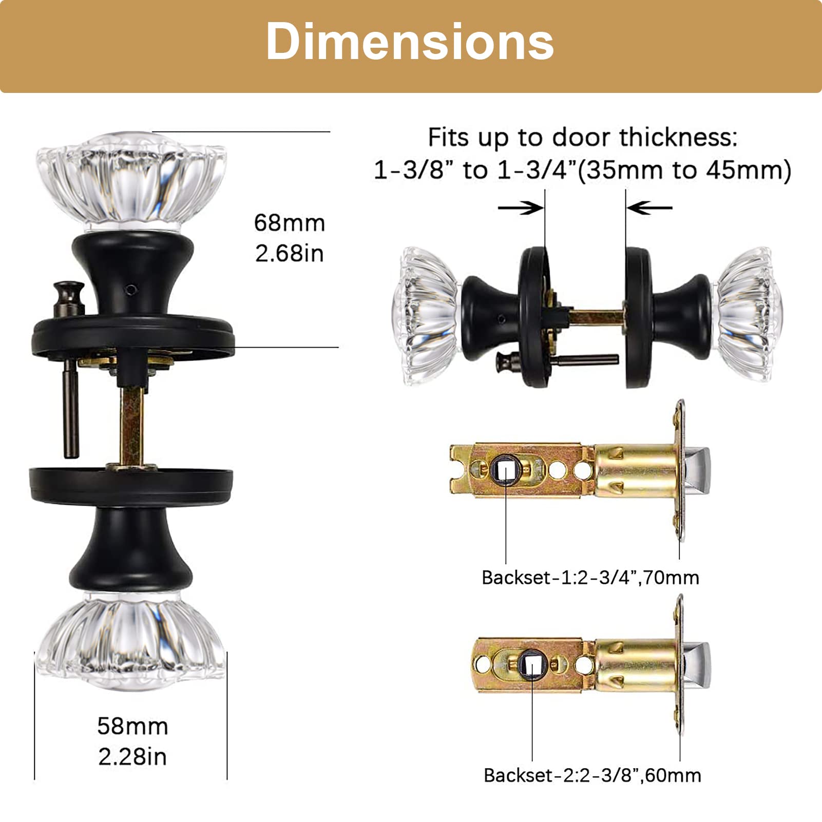 Amazon | SHINY HANDLES ガラスドアノブ インテリア ヴィンテージ