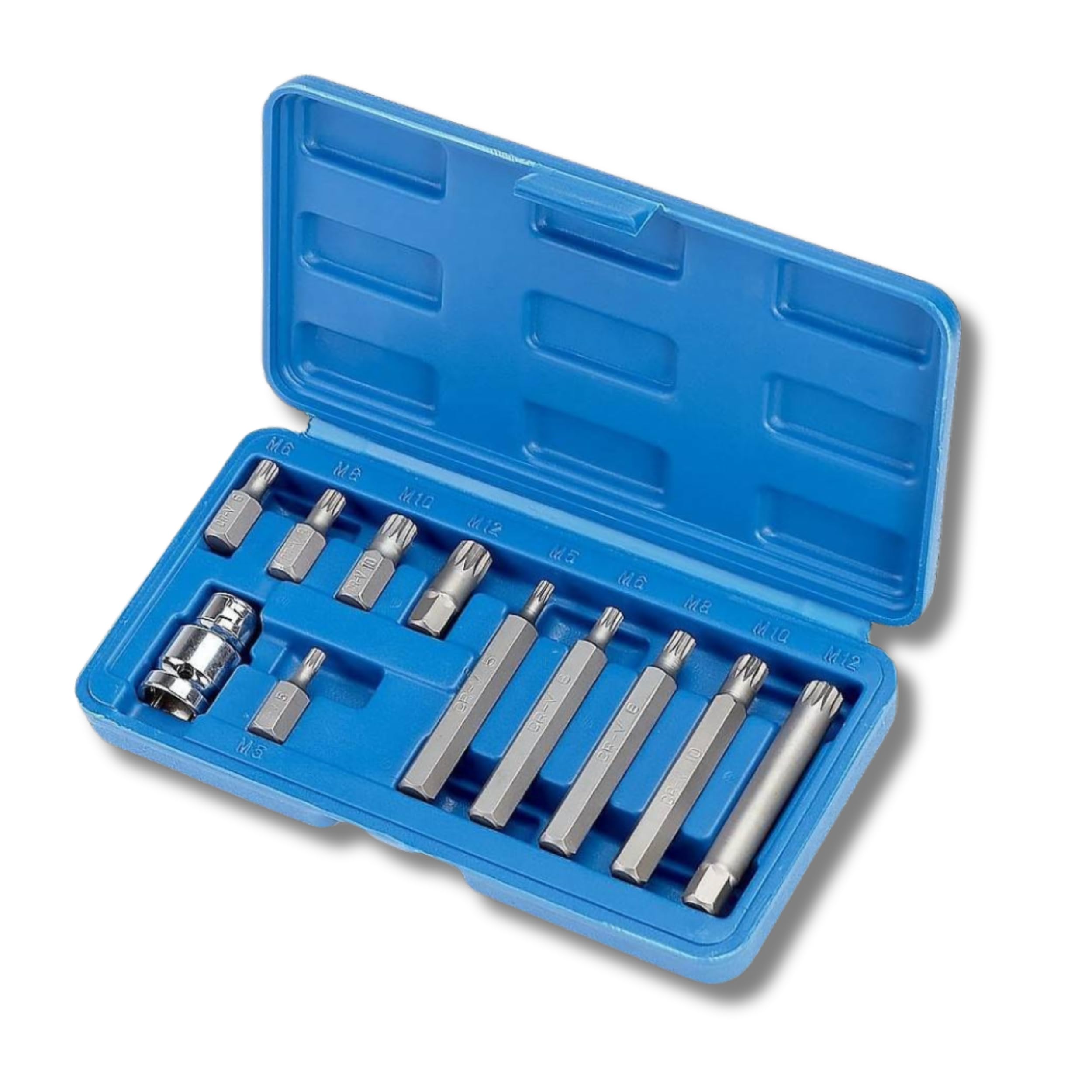 AC Tools Juego de 10 puntas llaves XZN o Spline + maletín incluido