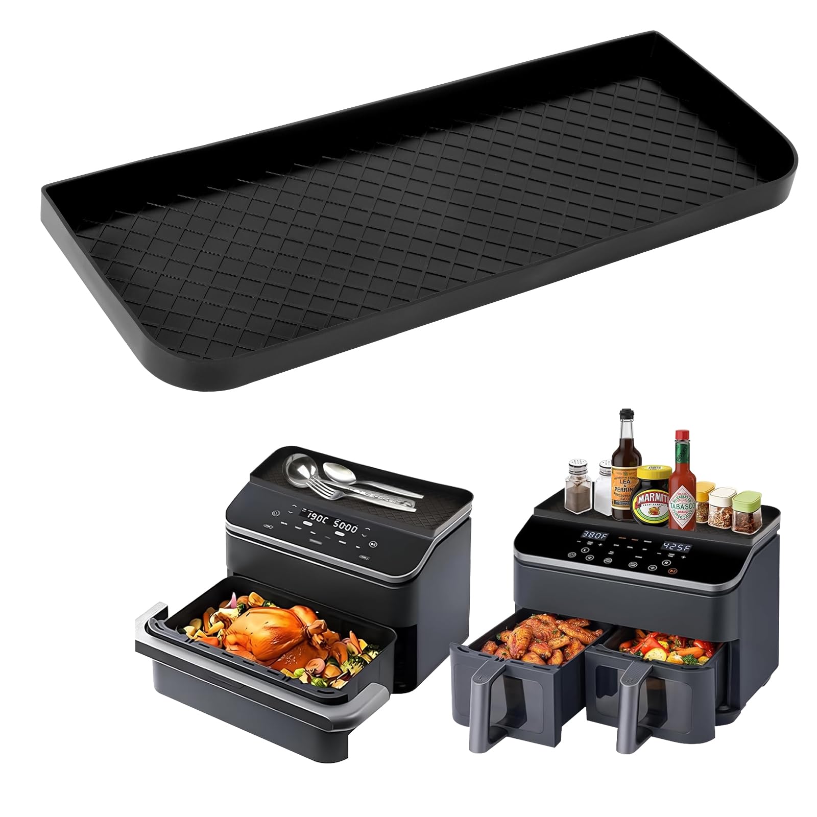 41 x 15 x 2 cm Estante de almacenamiento para freidoras de aire Cosori Airfryer de 8,5 L y Cosori Dual Blaze Twinfry 10 L, accesorios negros freidora de aire caliente para Cosoris 8,5 L, adecuado para
