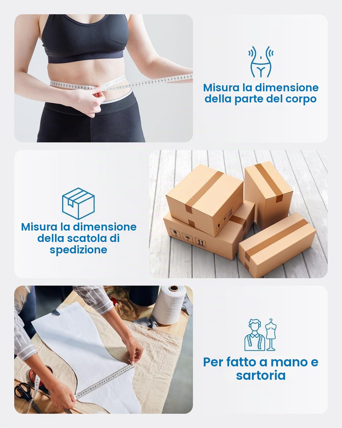 RENPHO Metro a Nastro Smart per Misurazione del Corpo con App Tramite Bluetooth, per Misurare Varie Circonferenze del Corpo, Aumento Muscolare, Risultati di Fitness e Bodybuilding, in Pollici e CM