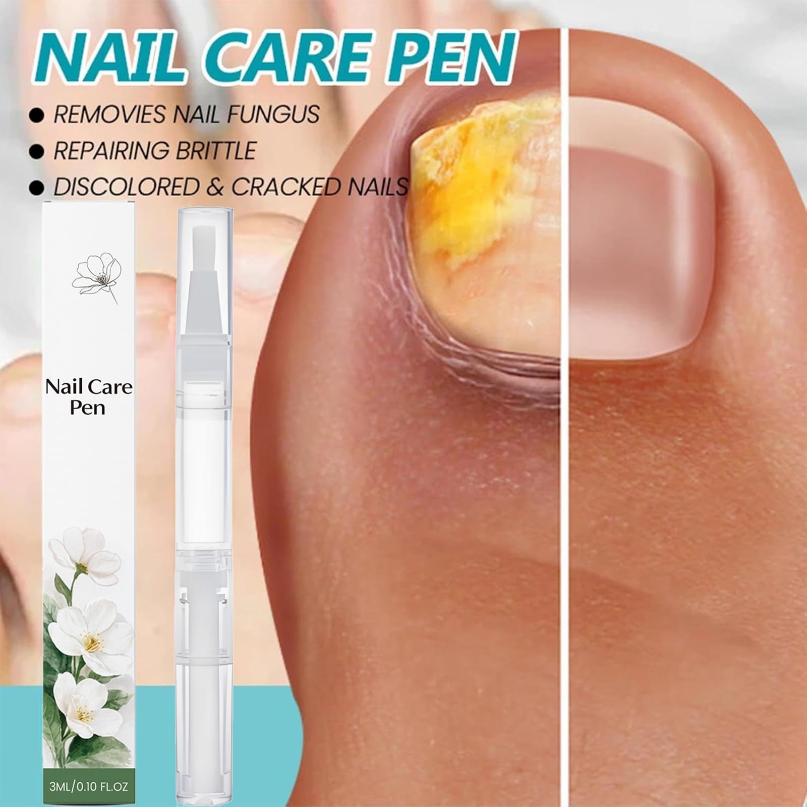 Penna per la cura delle unghie, illumina la superficie del rimuovi cuticole, olio 3 in 1 per unghie secche e danneggiate, amplificatore idratante per unghie sospese, portatile (14 pezzi)