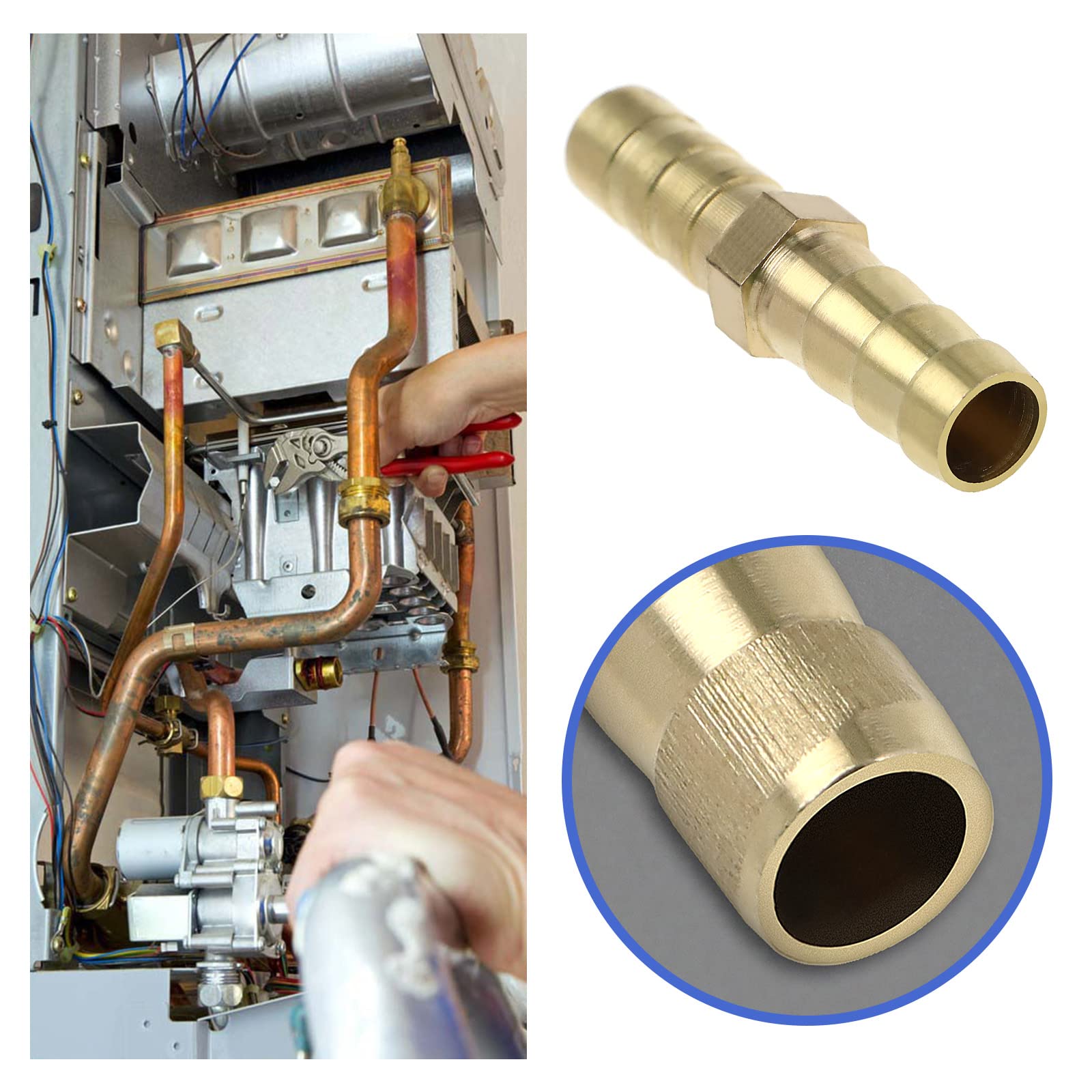 Raccord En T Laiton 8x4x8mm QUARKZMAN - Réducteur Pour Tuyaux - Connexion 3 Voies